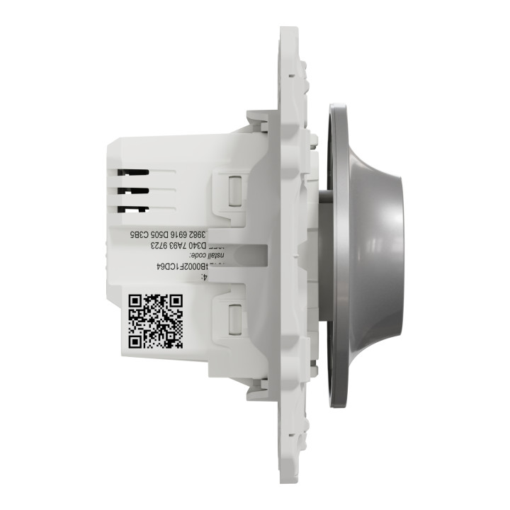 Variateur rotatif LED Odace Wiser Schneider - 2 fils - Zigbee - Alu
