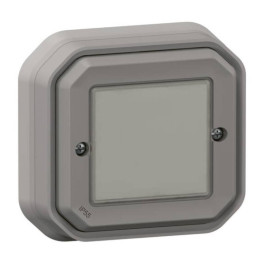 Commande ON OFF Self-e Plexo with Netatmo Legrand - Sans fil et sans pile - IP55 - Gris - Complet