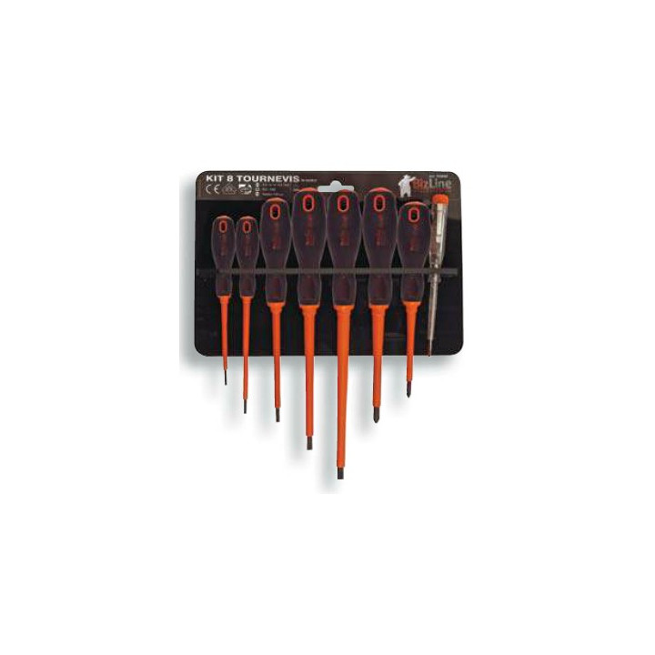 Kit de 7 tournevis isolés 1000V + testeur