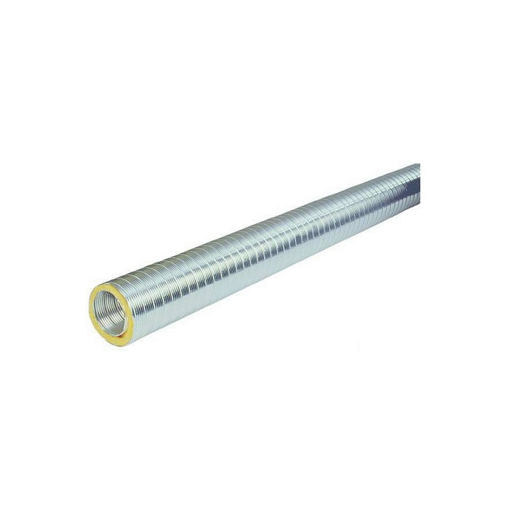 Gaine semi-rigide isolée en aluminium - 2m - Diamètre 160mm - Isolation 25mm