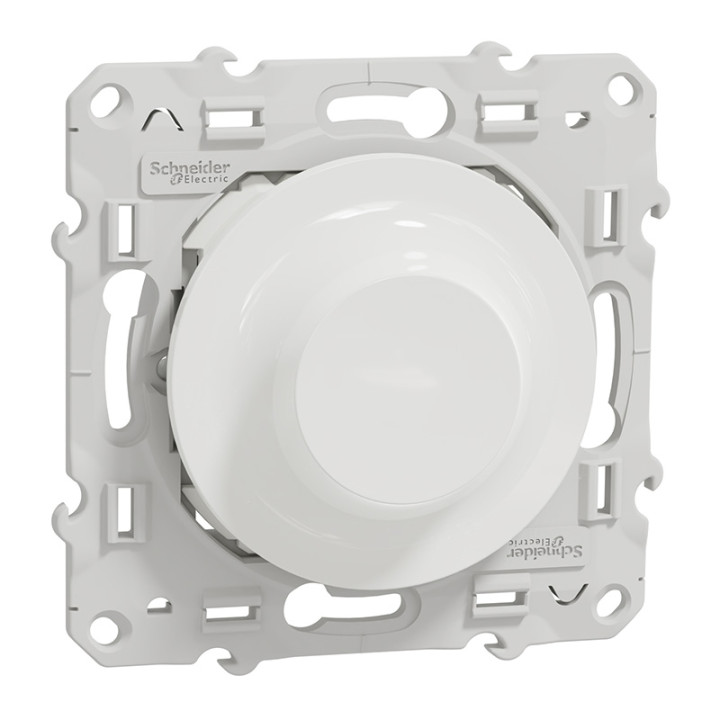 Variateur rotatif LED Odace Wiser Schneider - 2 fils - Zigbee - Blanc