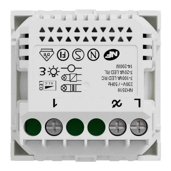 Variateur Unica - 2 fils -zigbee - NU351618W Schneider