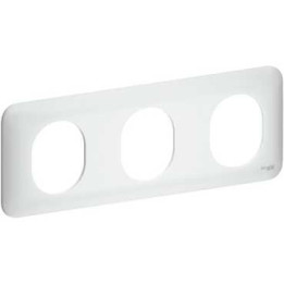 Plaque de finition Ovalis - 3 postes horizontaux