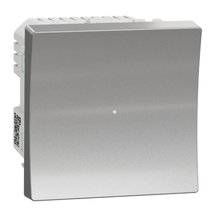 Variateur universel Unica Wiser Schneider - Poussoir -  Zigbee - 45x45mm - Aluminium