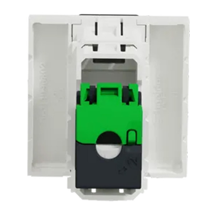 Prise RJ45 Unica - Cat.6A FTP - 2 modules - Blanc
