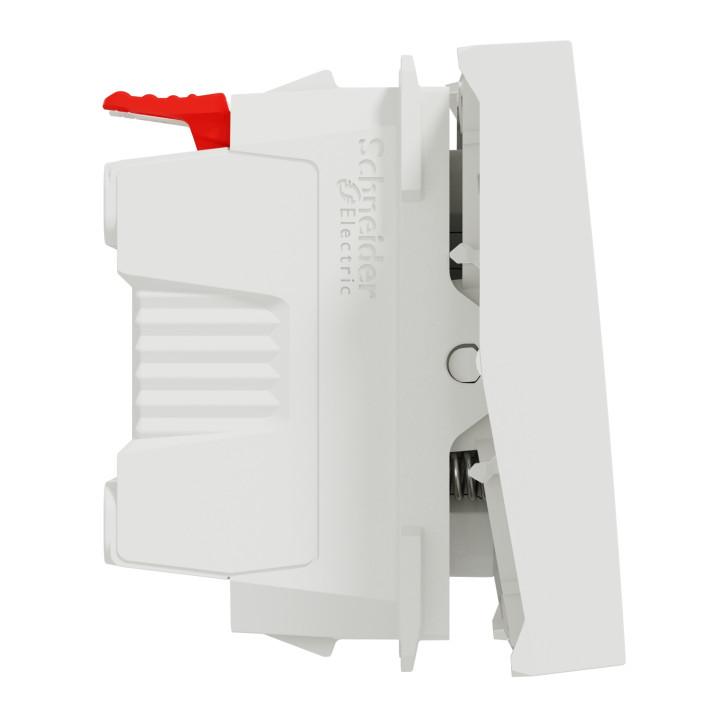 Bouton-poussoir NO Unica - 2 modules - 10A - Blanc