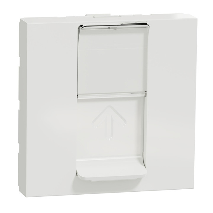 Prise RJ45 Unica - Cat.6 FTP - 2 modules - Blanc