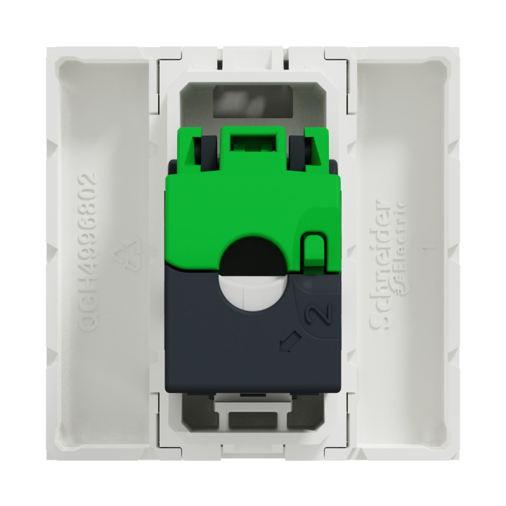 Prise RJ45 Unica - Cat.6 FTP - 2 modules - Blanc