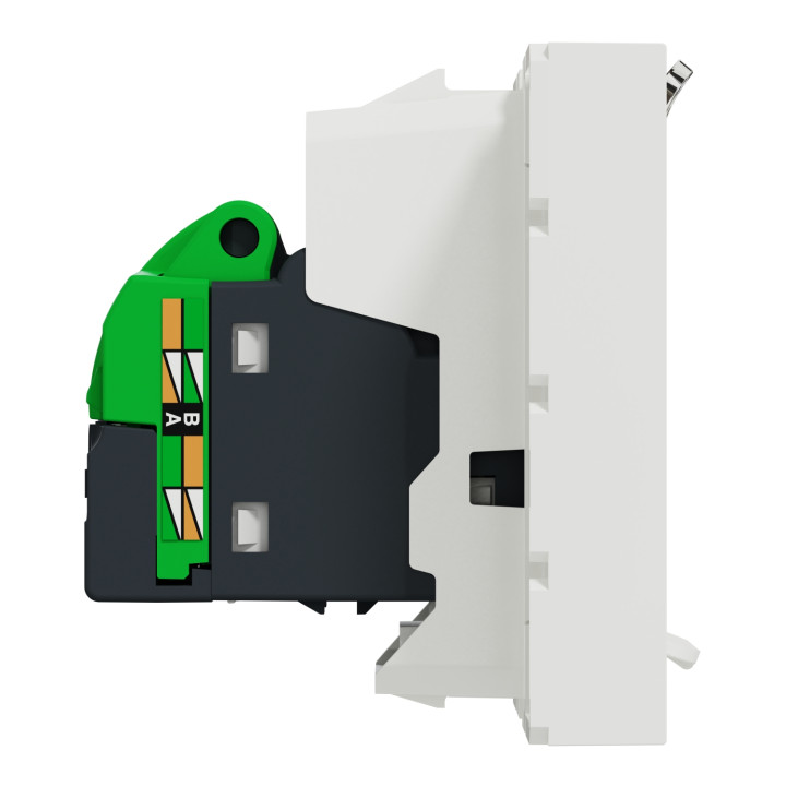 Prise RJ45 Unica - Cat.6 FTP - 2 modules - Blanc