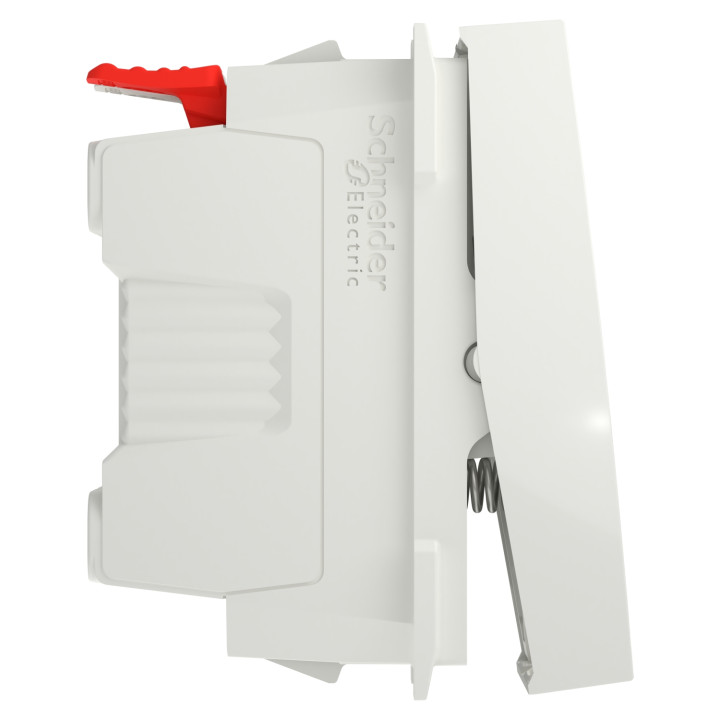 Bouton-poussoir NO Unica - 1 module - 10A - Blanc