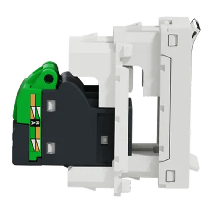 Prise RJ45 Unica - Cat.6A FTP - 1 module - Blanc