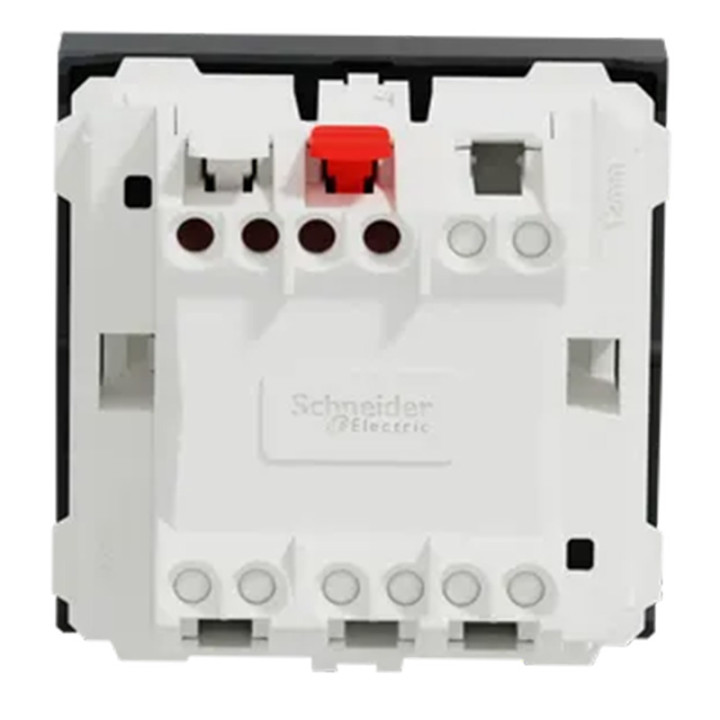 Bouton-poussoir NO Unica - 2 modules - 10A - Anthracite