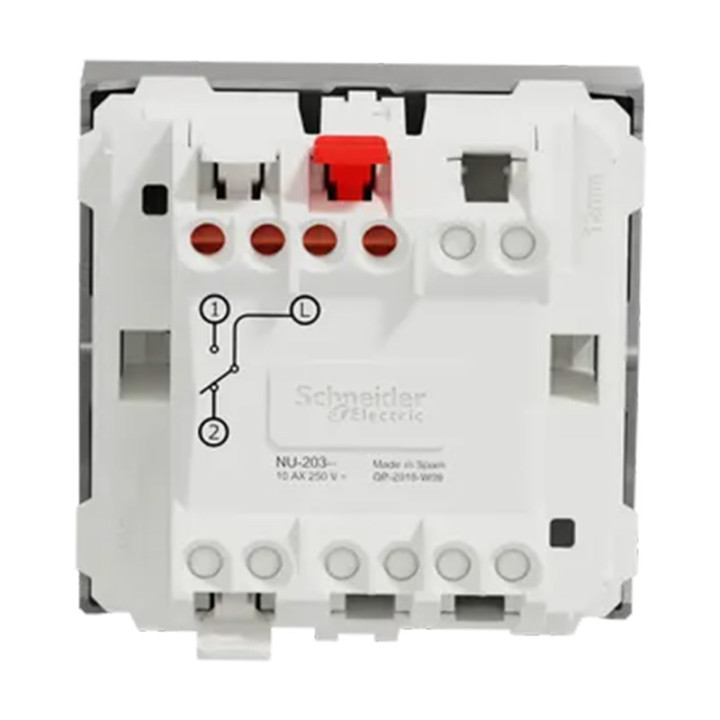 Va-et-vient Unica - 2 modules - 10AX - Aluminium