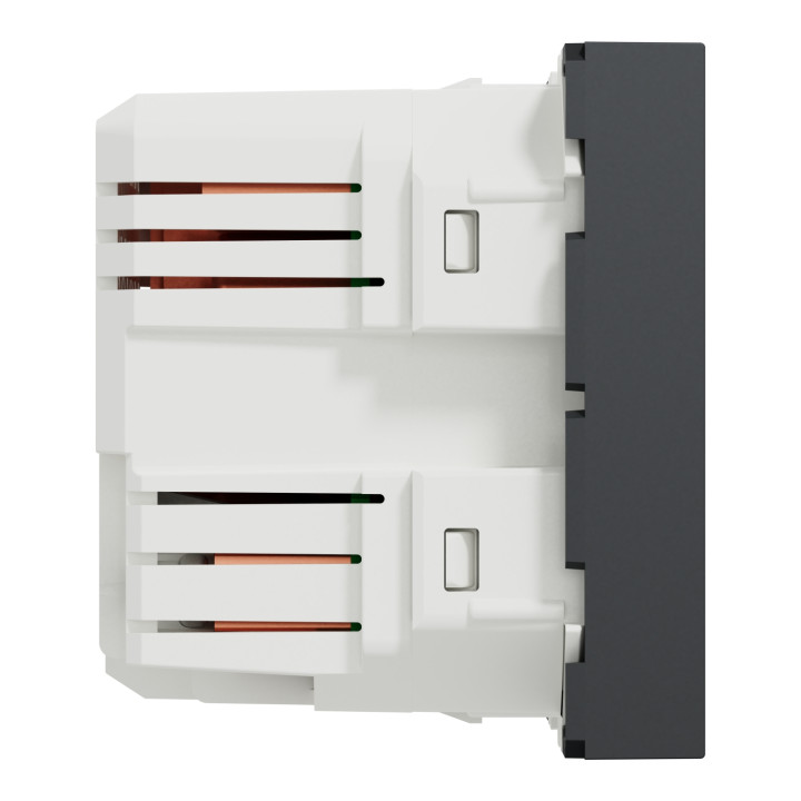 Prise d'alimentation USB Unica - Type A - 2 modules - Anthracite