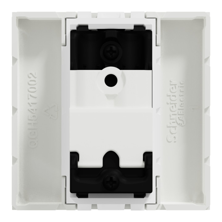 Prise télévision Unica - Mâle - 2 modules - Blanc