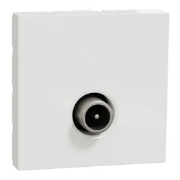 Prise télévision Unica - Mâle - 2 modules - Blanc