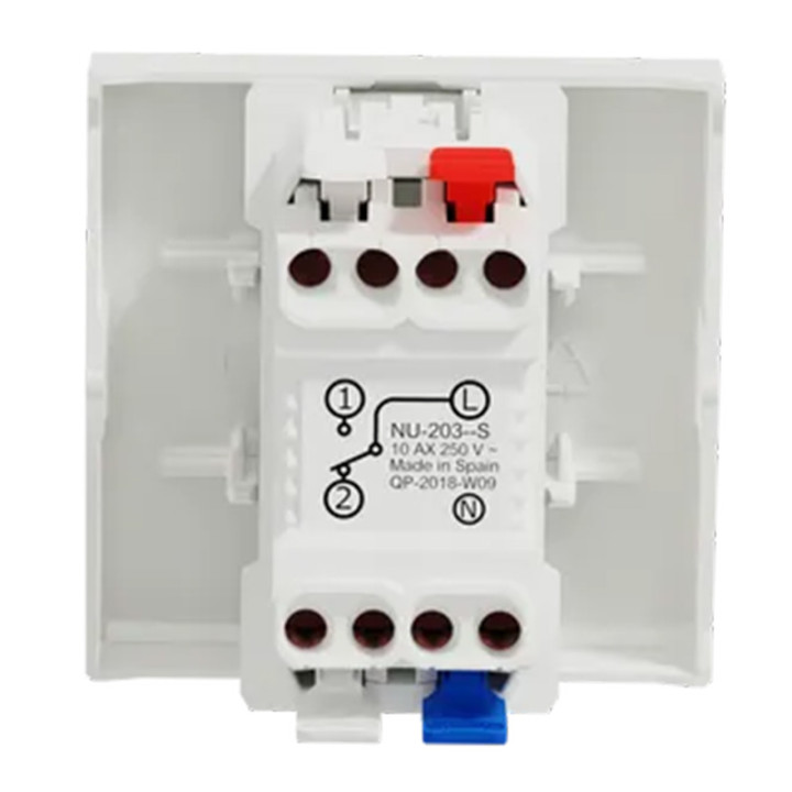 Va-et-vient avec voyant Unica - 2 modules - 10AX - Blanc