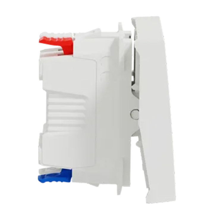 Va-et-vient avec voyant Unica - 2 modules - 10AX - Blanc