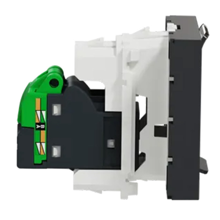Prise RJ45 Unica - Cat.6A FTP - 2 modules - Anthracite