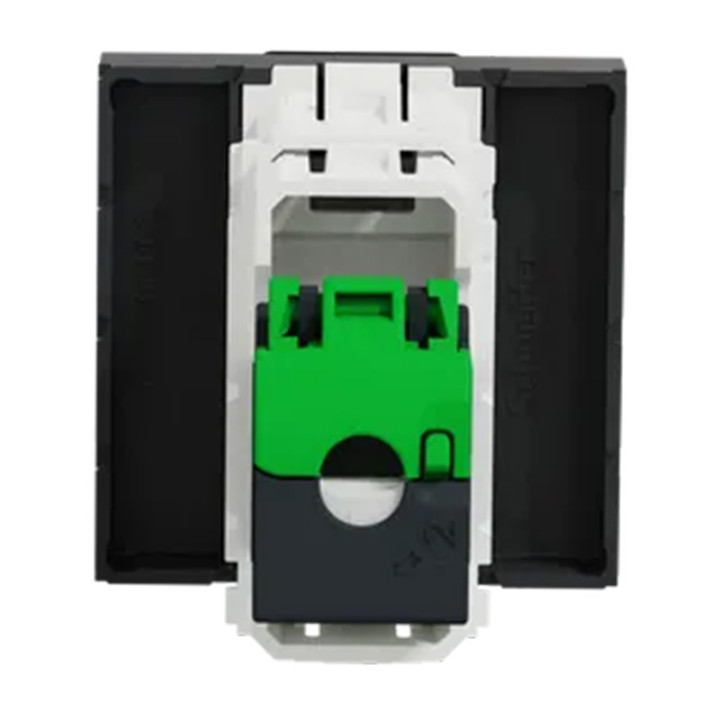 Prise RJ45 Unica - Cat.6A FTP - 2 modules - Anthracite