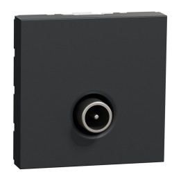Prise télévision Unica - Mâle - 2 modules - Anthracite