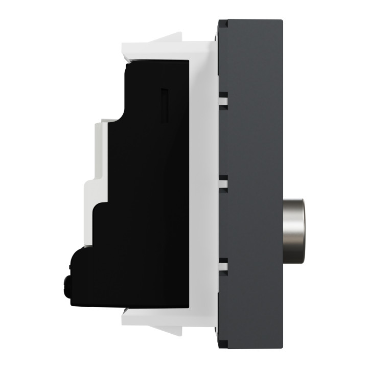Prise télévision Unica - Mâle - 2 modules - Anthracite