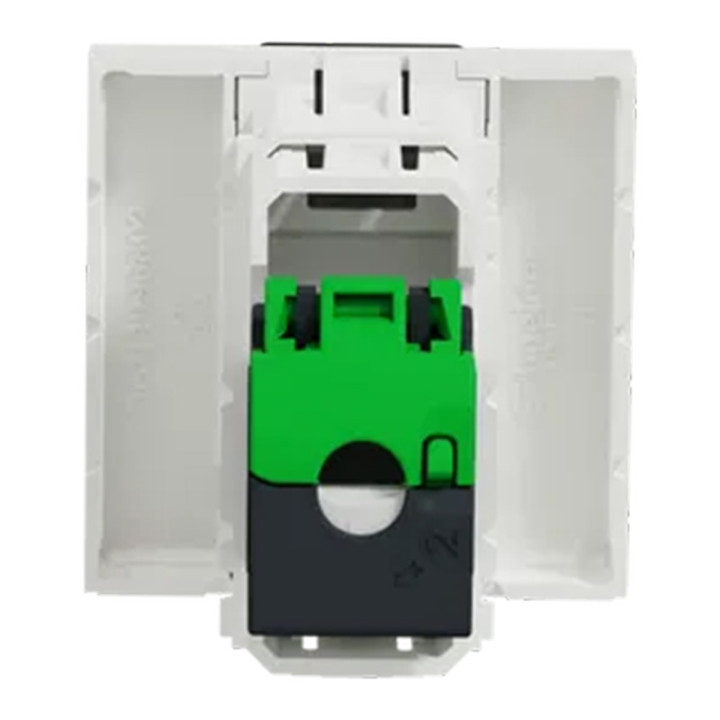 Prise RJ45 Unica - Cat.6 STP - 2 modules - Blanc
