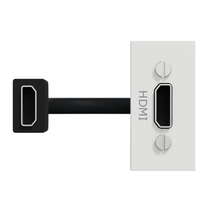Prise HDMI Unica - 1 module - Blanc