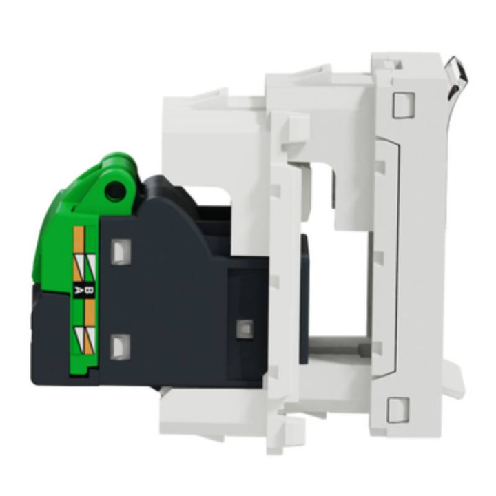 Prise RJ45 Unica - Cat.6 FTP - 1 module - Blanc