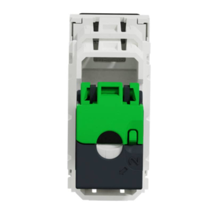 Prise RJ45 Unica - Cat.6 FTP - 1 module - Blanc