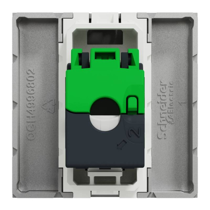 Prise RJ45 Unica - Cat.6 FTP - 2 modules - Alu