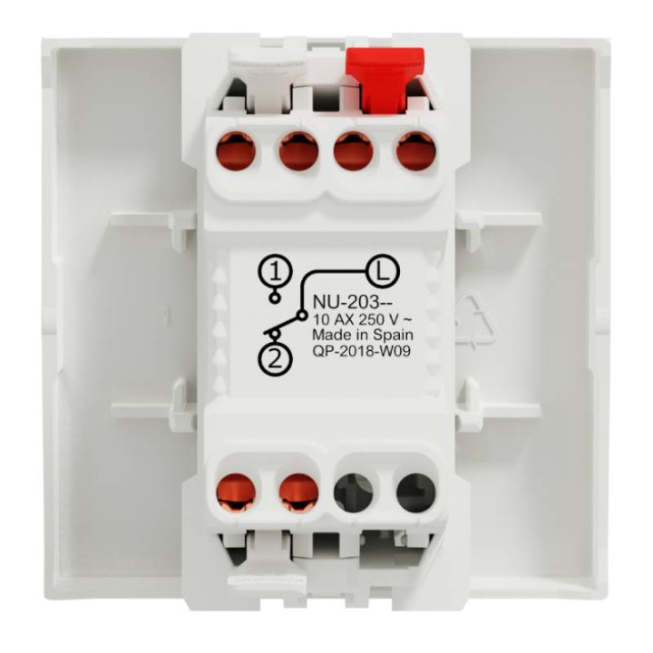 Va-et-vient Unica - 2 modules - 10AX - Blanc antimicrobien