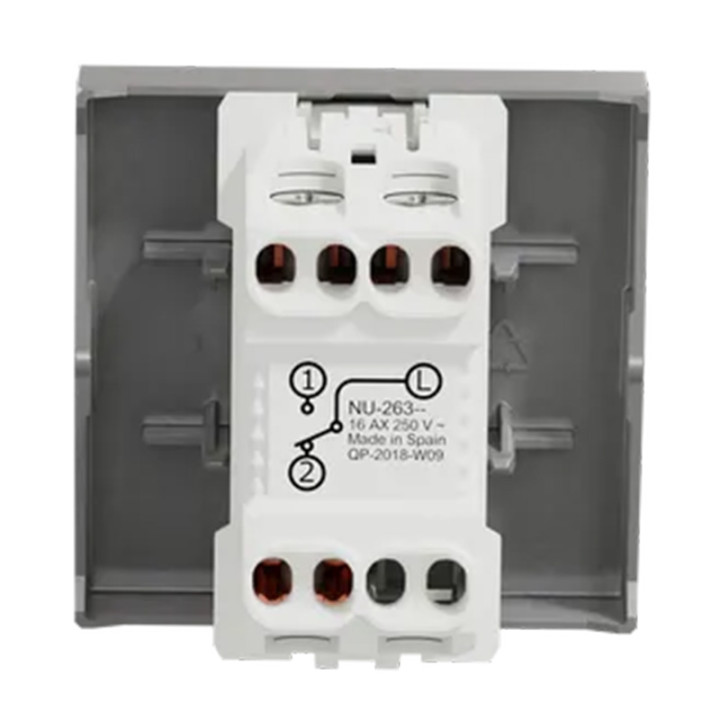 Va-et-vient Unica - 2 modules - 16AX - Alu