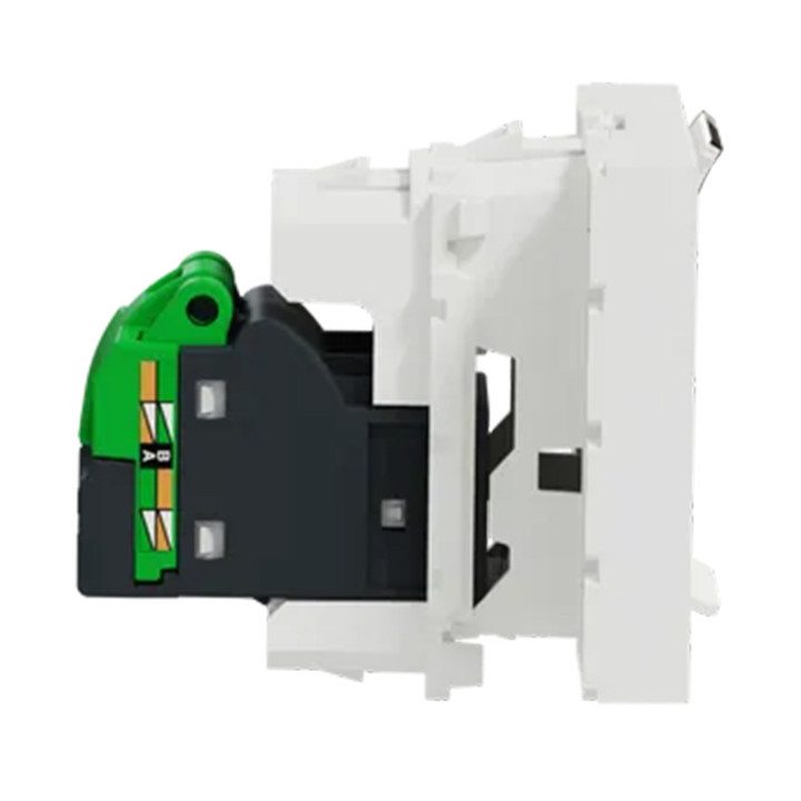 Prise RJ45 Unica - Cat.5e UTP - 2 modules - Blanc
