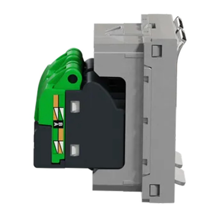 Double prise RJ45 Unica - Cat.6 STP - 2 modules - Alu
