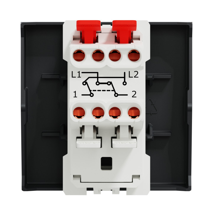 Permutateur Unica - 2 modules - 10AX - Anthracite