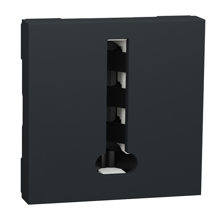 Prise téléphonique Unica - 2 modules - Anthracite