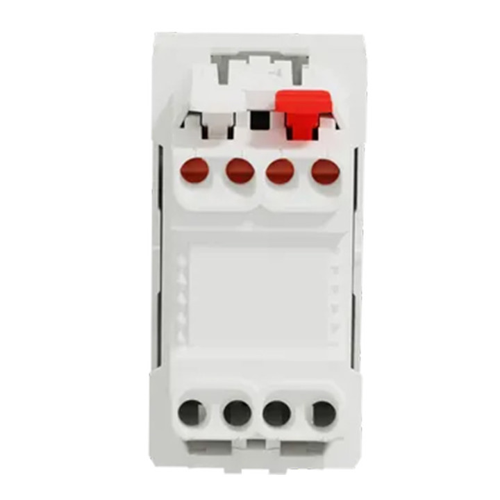 Bouton-poussoir avec voyant NO Unica - 1 module - 10A - Blanc