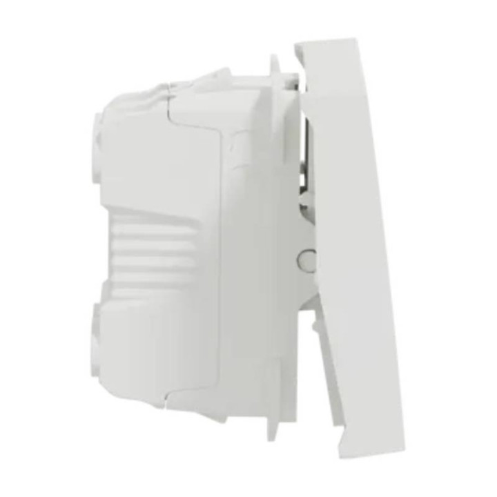 Bouton-poussoir NO/NF Unica - 2 modules - 10A - Blanc - NU323618