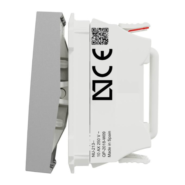 Double va-et-vient Unica - 2 modules - 10AX - Alu - SCHNEIDER NU321330