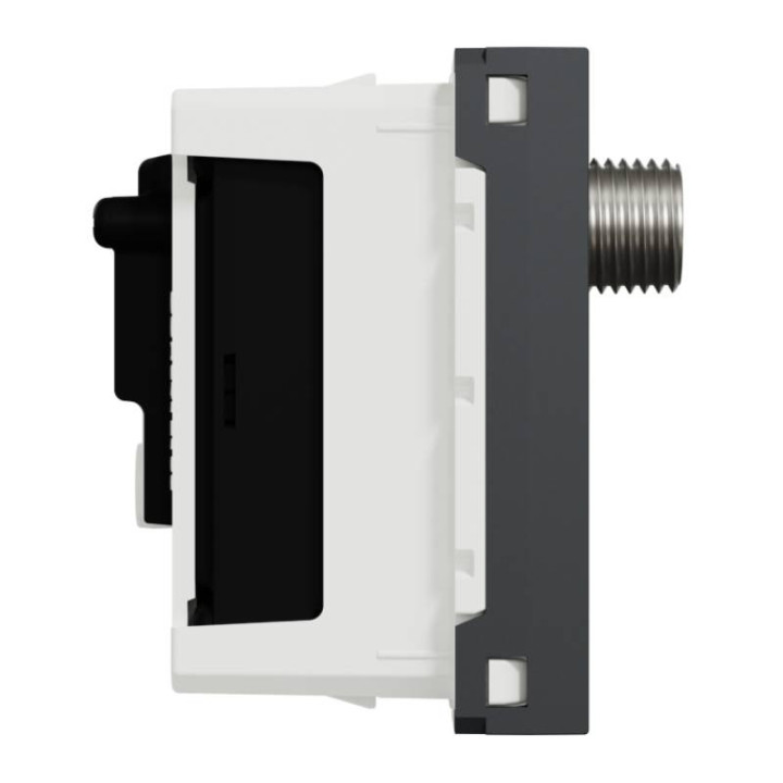 Prise FM/TV/SAT Unica - 2 modules - Anthracite - Schneider NU345054