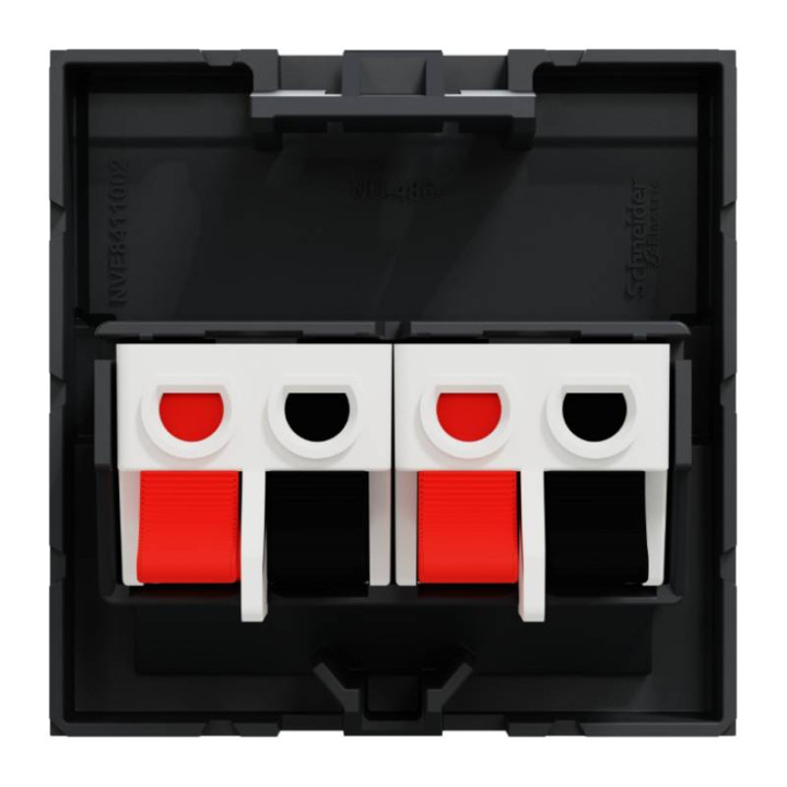 Prise haut-parleurs Unica - 2 modules - Anthracite