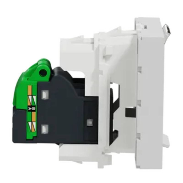 Prise RJ45 Unica - Cat.6A FTP - 2 modules - Alu