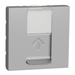 Prise RJ45 Unica - Cat.6A FTP - 2 modules - Alu