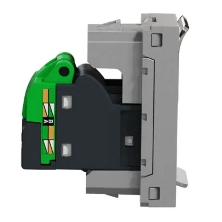Prise RJ45 Unica - Cat.6A FTP - 1 module - Alu