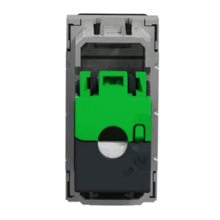 Prise RJ45 Unica - Cat.6A FTP - 1 module - Alu