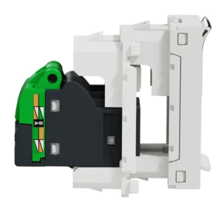 Prise RJ45 Unica - Cat.6 STP - 1 module - Blanc