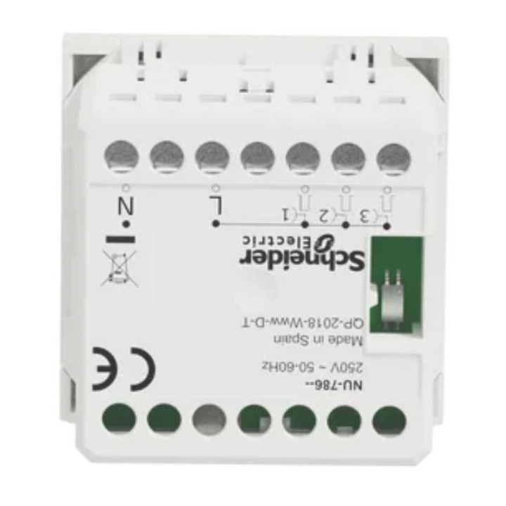 Sonnette électronique Unica - 70dB/1min - 230Vca - 2 modules - Blanc