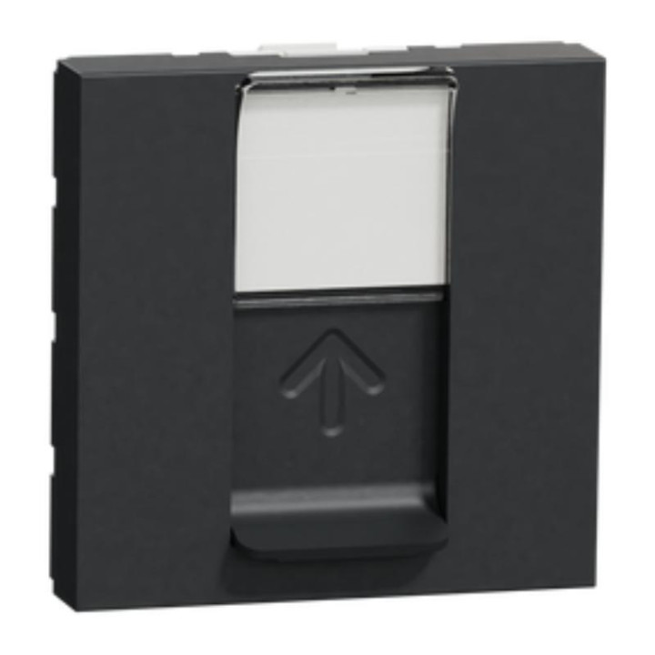 Prise RJ45 Unica - Cat.5e UTP - 2 modules -Anthracite