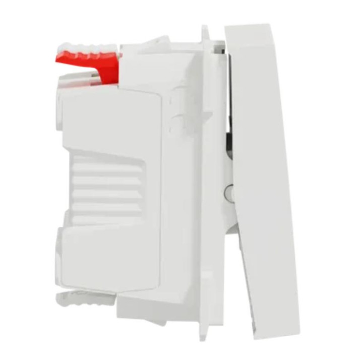 Va-et-vient Unica - 1 module - 10AX - Blanc antimicrobien